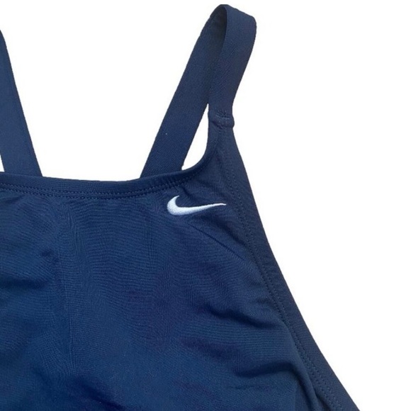 Nike HydraStrong Racerback One-Piece Swimsuit  in Midnight Navy Size 12 - Picture 11 of 11